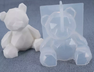 Hot Sale 1pcs Diy Crystal Epoxy Three-dimensional Geometric Bear Mold Car Aromatherapy Three-dimensional Decoration Home photo-2