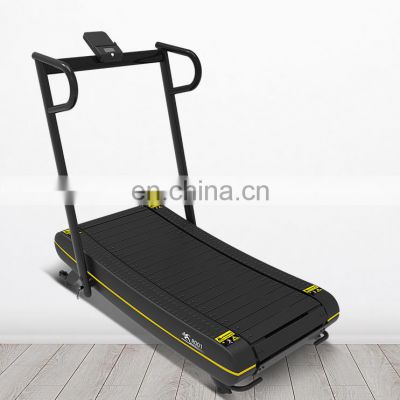 cheap top quality multi gym folding manual curved treadmill self-powered running machine home fitness equipment