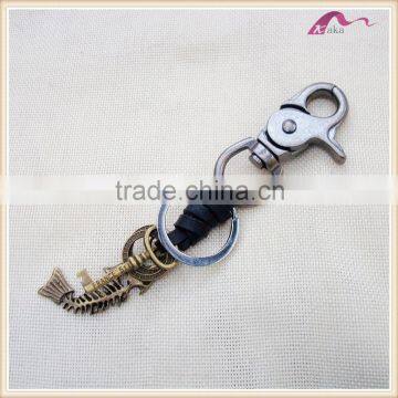 Vintage Punk Fish Braided Rope Keychain For Multiple Keys photo-3