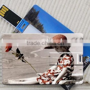 wholesale good quality full color logo printing usb card custom usb business card by OEM usb factory