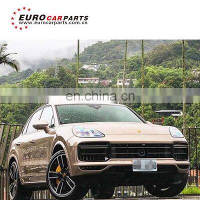 cayene 9y0  TE style body kit with front lip spoiler rear diffuser and muffler tips high quality PP material