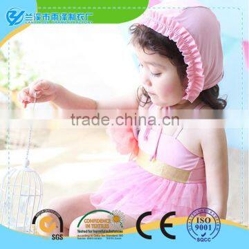 Baby Girls Fashion Beach Clothes/lovely Swimwear With Cap for Girl photo-2