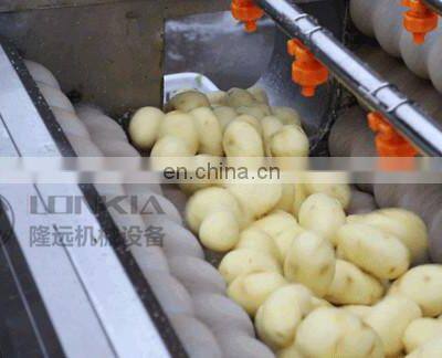 Industrial Carrot Potato Washing and Peeling Machine / Cassava Cleaning Peeler for Export photo-5