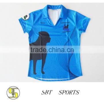 Blue Cheap Custom made dri fit sublimation sport wear T shirts