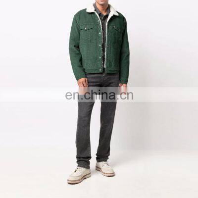 YIHAO Wholesale OEM Custom Denim Plus Fleece Jacket Unisex Denim Jacket photo-5