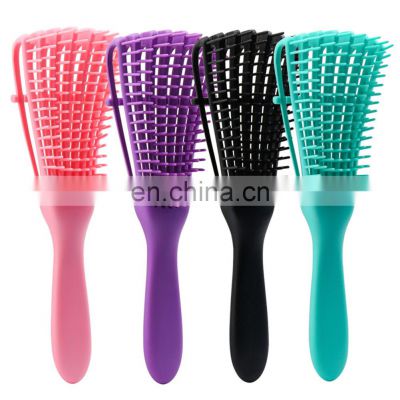 Hairdressing Vent Feature Plastic, Handle Magic Eight Rows Octopus Spare Ribs Comb Detangling Hair Brush/