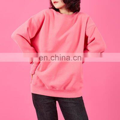2021 Autumn and Winter New Warm Korean Round Neck Solid Color Fashion Trend Loose Ladies Pullover Sweater photo-3