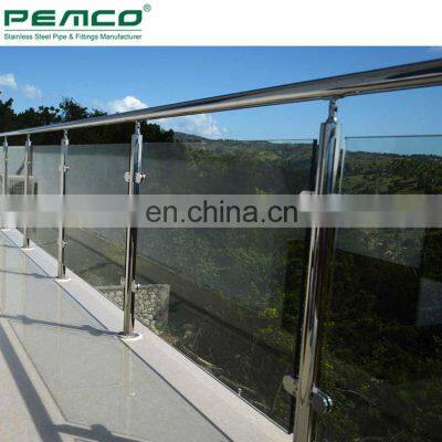 Outdoor Balcony Railing Glass Balustrade Fittings Prices Handrail photo-4