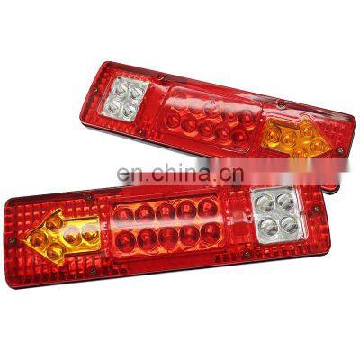 2pcs 12V 19 LED Car Trailer Truck Rear Tail Lights Stop Brake Turn Signal Light Indicator Lamp Taillight Caravans Bus RV Camper