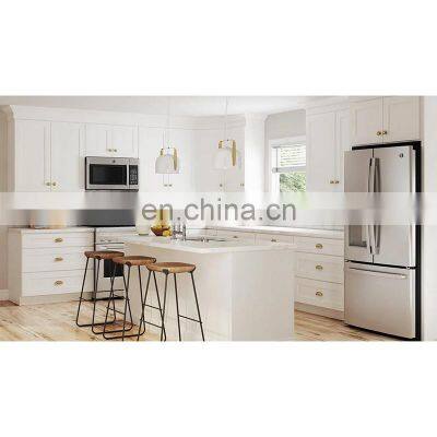 modern luxury ready made kitchen cabinet modular white shaker style kitchen cabinet solid wood