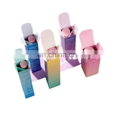 Wholesale custom makeup package box logo printing cosmetic packaging lipstick lip gloss paper box