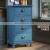 Vintage Nightstand Bedside Table with 4 Drawers Cabinet