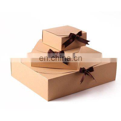 Cheap Price Ribbon Close 3 Piece Corrugated Origami Fold up Shipping Gift Packaging Box
