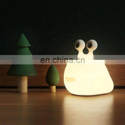 Safe Soft Silicone Slug Night Light Cute Animal Baby Touch Sensor Nursery Night Light for Kids photo-4