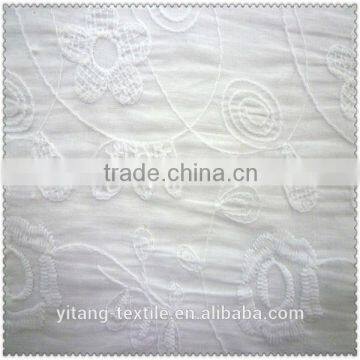 Floral embroidered tulle fabric