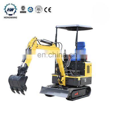 Hengwang HW15 China mini excavator machine with mini excavator parts