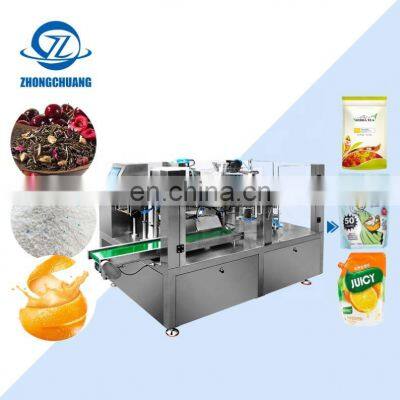 Detergent Powder Packing Stand Up Pouch Honey Iron Nail Coffee Sugar Machinery Stick Doypack Packaging Machine