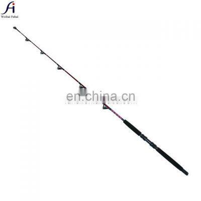 552 Fiberglass Red Trolling Boat Fishing Rod, China Wholesale Custom Trolling Rod Boat Rod