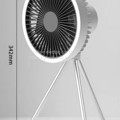 Cross Border Tripod Outdoor Fan Portable Camping Tent Small Ceiling Fan Lamp Wireless USB Charging Camping Fan（Wechat:13510231336）
