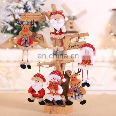 2022 Happy New Year Christmas Ornaments 2022 Xmas Gift Santa Claus Snowman Tree Pendant Doll Hang Decorations for Home