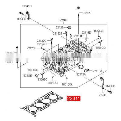 High Quality Engine Cylinder Head Gasket 12610046 12634479 1776502 55355578 photo-5