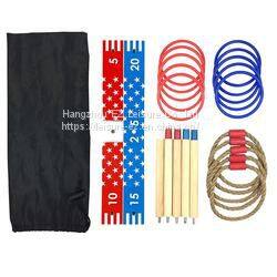 Wooden Ring Toss Game Set Fun Quoits Game photo-2