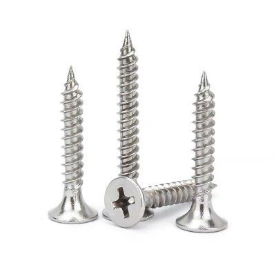 Trumpet Head Double Threaded Drywall Screws Stainless Steel Size M3.5-4.3