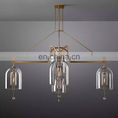 Custom Modern Luxury Creative Villa Living Room Chandelier Pendant Light Dining Room Bar Fulcrum Collection All Copper Glass Cha photo-4