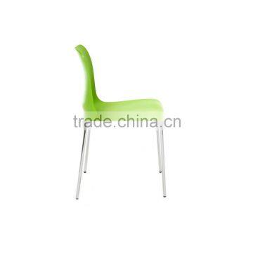 Replica Chrome Metal Frame PP Seat Designer Furniture Green B&T Leo Side Chair,Leo Chair, Alp Nuhoglu Leo Stacking Chair photo-3