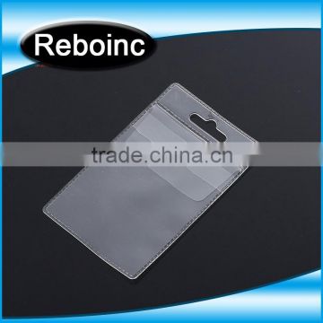 pvc apparel bag with hook hanger button closure