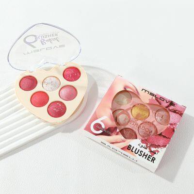 OEM Make up Blusher Bronzer 7 Color Palette Cheek Contourer Highlighter Powder Polvo De Cara
