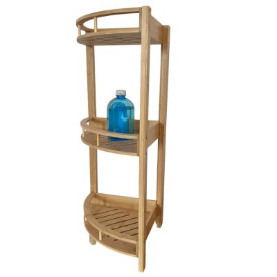 Living Room Kitchen Home Office Wood Shower Corner Shelf Bamboo Towel Rack Storage Shelf Wooden Bamboo Bathroom Shelf