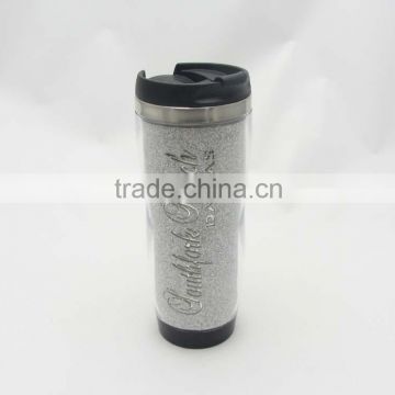 Crystal Clear Stainless Steel Travel Auto Mug for Office and Wholesale Promotion