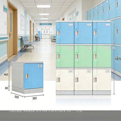Modular Blue School Lockers ABS Plastic, Impact Resistant & Eco-Friendly, Heavy Duty 4-Door Student Storage Units for Campus Corridors- OEM\ODM