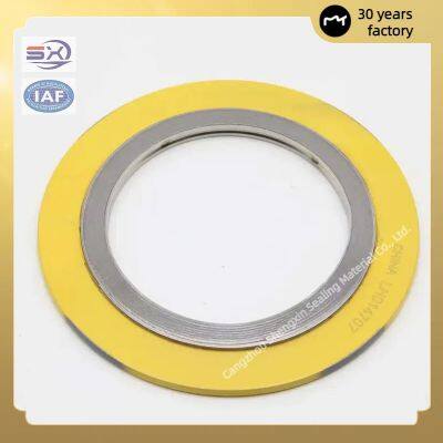 High Pressure Flange Pipe Sealing Gasket SS304/SS317 Metal Inner and Outer Ring Spiral Wound Gasket photo-2