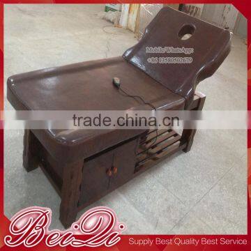 Brown Color PU Leather Electric Facial Massage Bed for Sales