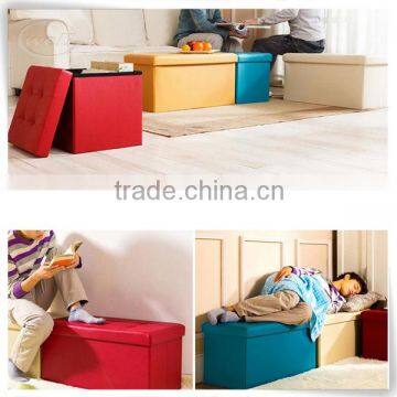 Square pu leather foldable indoor bench