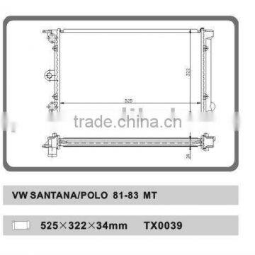 auto radiator for VW SANTANA/POLO 81-83 MT