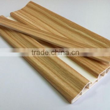 Laminated wooden design PVC skirting, PVC wall cornice,PVC clip