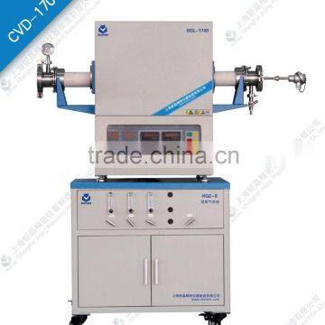 1700deg.C CVD Vacuum Tube Furnace with a Three-channel Float Meter Gas Mixing System