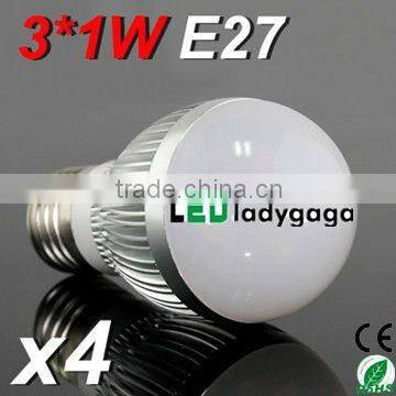 2011 3W E27 high power LED bulbs