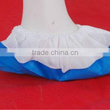 Xiantao supplier Disposable overshoes blue shoecover CPE coated PP