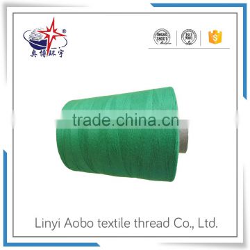 Green bulk polyester sewing thread 206