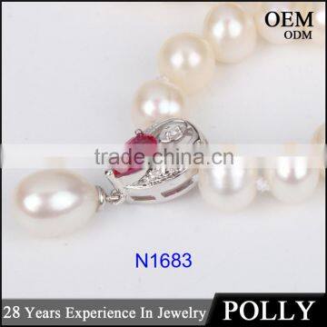 2016 fashionable new design pearl pendant necklace for wedding