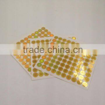 Anti counterfeiting 3D holographic laser Security sticker
