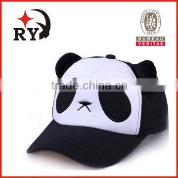 cartoon panda head fur fabric keep warm elegant hat winter baseball hat