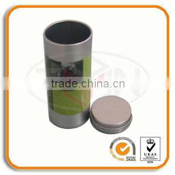 Airtight sandblast tea tin can with inner lid