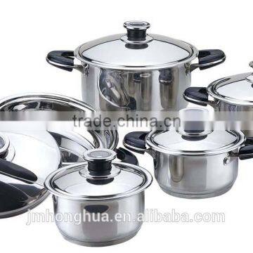 10 PCS stainless steel bakelite cap cookware set