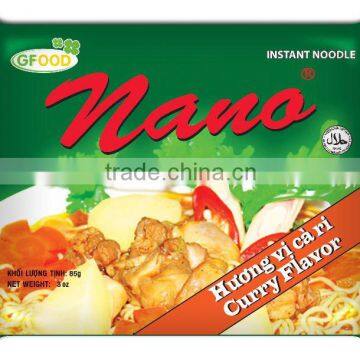 HALAL INSTANT NOODLE - NANO BRAND - CURRY CHICKEN FLVOR