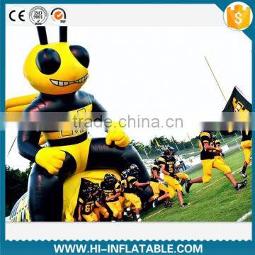 Giant Inflatable bee Tunnel/ Sport football,baseball Entrance Tunnel /inflatable mascot tunnel